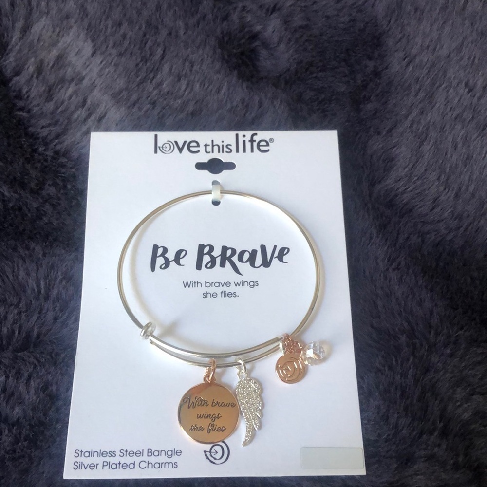 3 for $10 - Be Brave stretch bangle